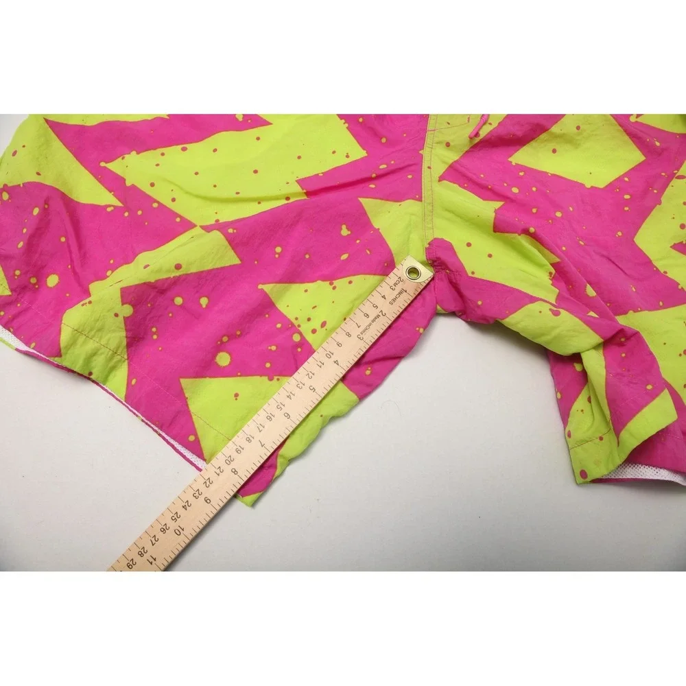 Jordan Jumpman Retro Poolside AOP Shorts Pink Yellow Geometric Drawstring Lined